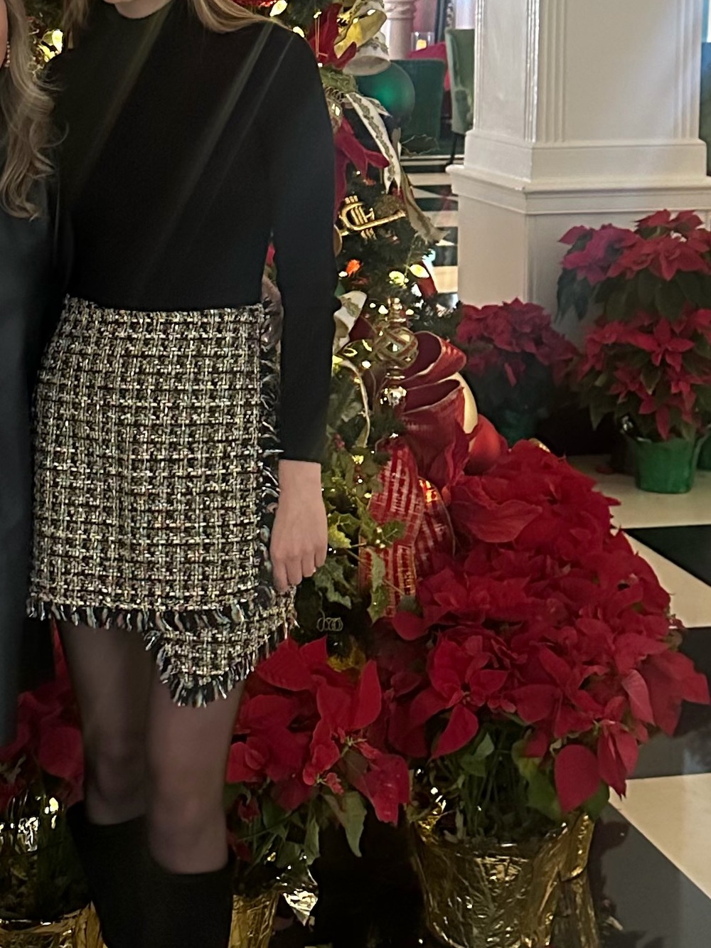 NBD Multicolor Tweed Mini Skirt with Fringe - Picture 5 of 5